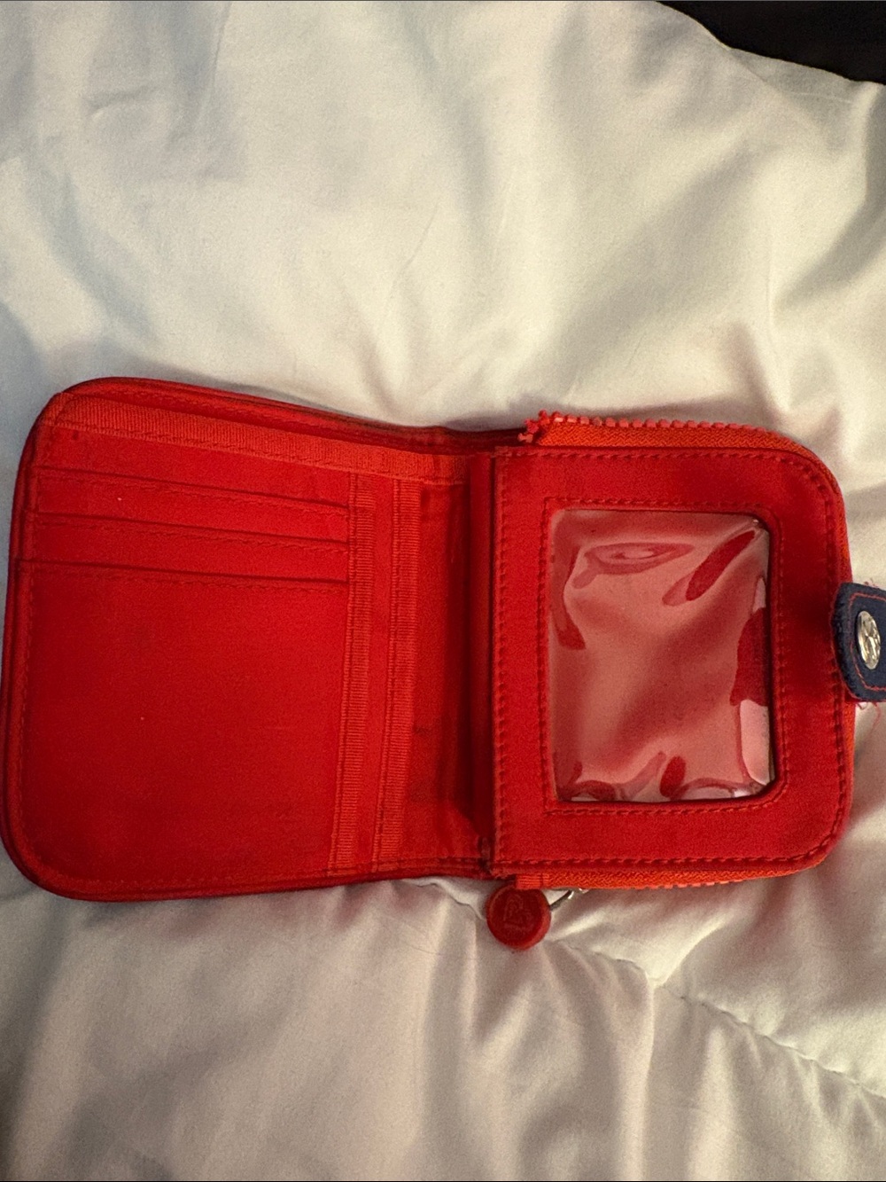 Roxy Denim Wallet with Red Floral Accent - Picture 3 of 8